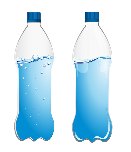 Premium Vector | Bottle water over white background, vector illustration