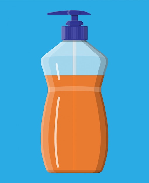 Download Premium Vector Bottle With Liquid Soap Shower Gel Or Shampoo