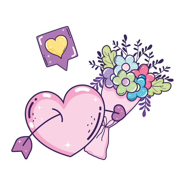 Premium Vector | Bouquet of flowers icon