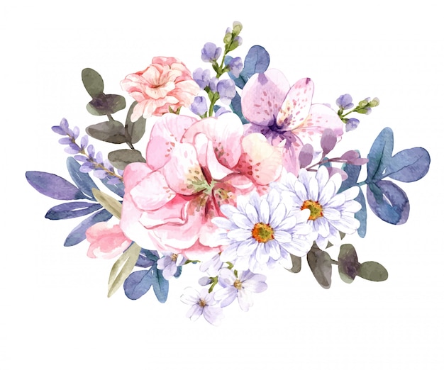 A bouquet of flowers . | Premium Vector