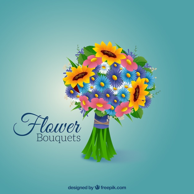 Bouquet with varied flowers