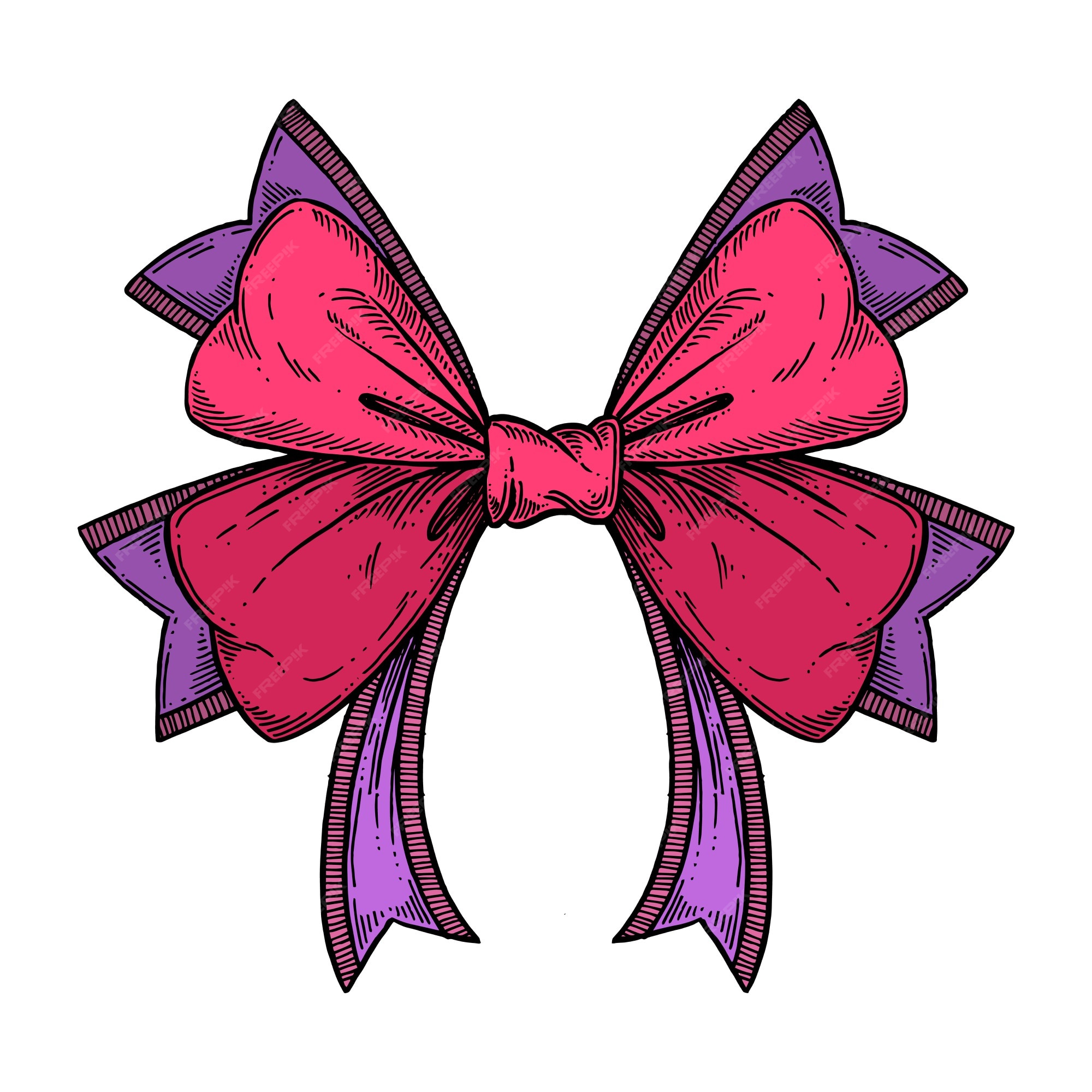 Premium Vector Bow drawing.