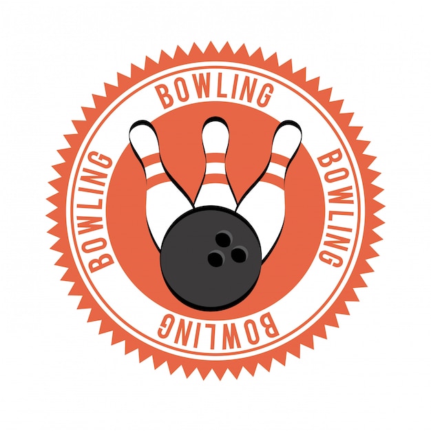 Premium Vector | Bowling design over white background vector illustration