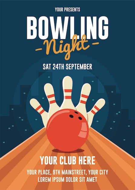 Bowling Flyers Templates Free