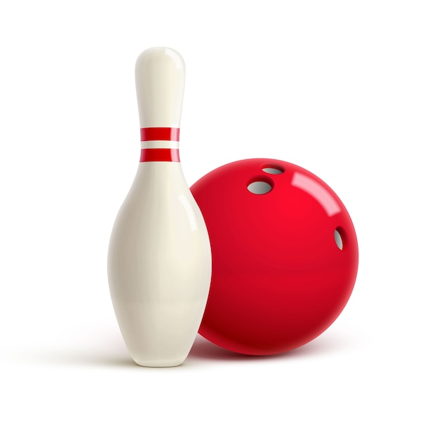 Premium Vector | Bowling realistic theme editable vector on white ...