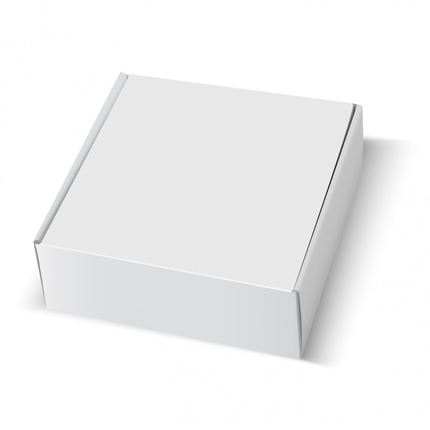 Download Box blank white cardboard package square | Premium Vector