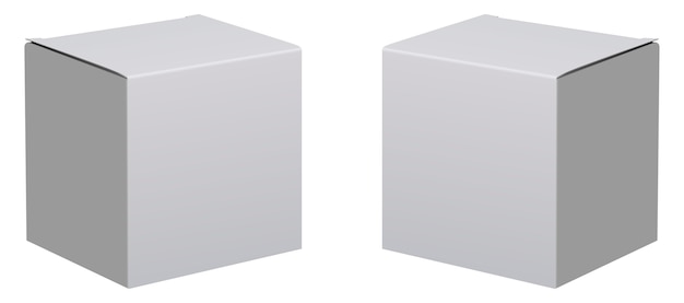 Download Box mockup. 3d white package. carton cardboard set ...
