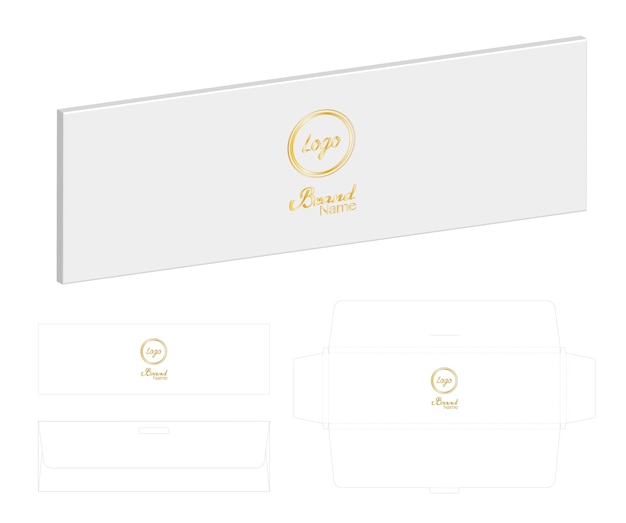 Download Box packaging die cut template 3d mockup | Premium Vector
