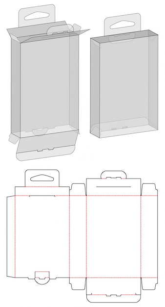 Download Box packaging die cut template design. 3d mock-up Vector ...