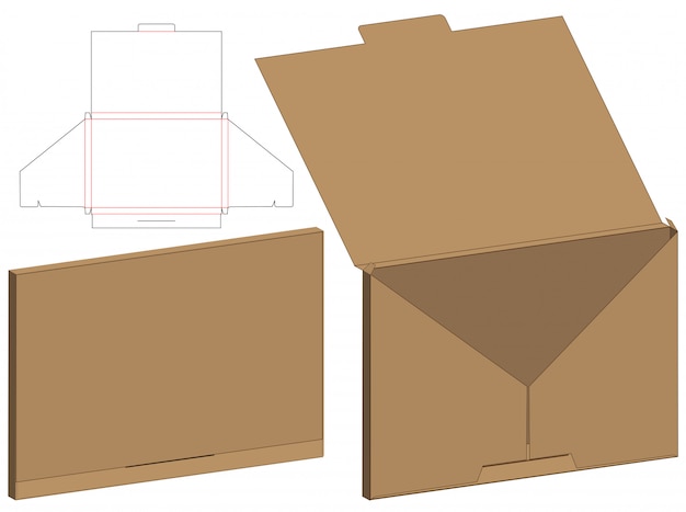 Download Box packaging die cut template design. 3d mock-up ...