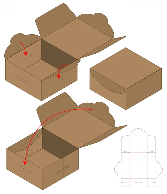 Download Premium Vector | Box packaging die cut template design. 3d ...