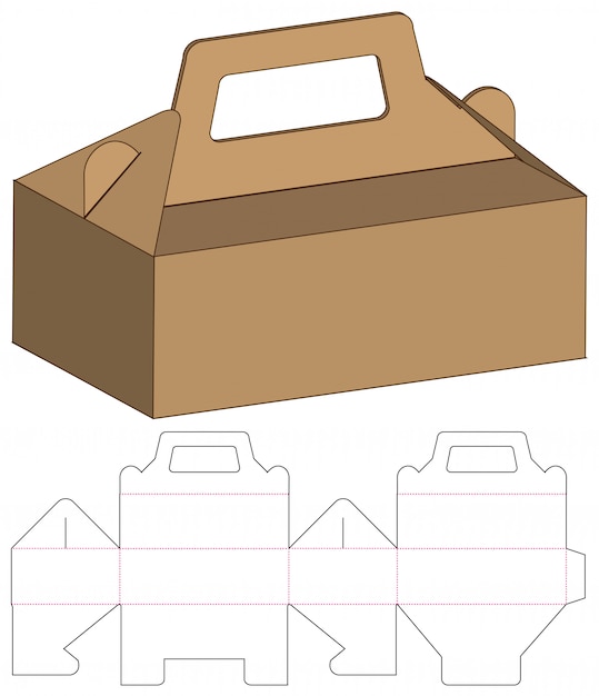 Download Box packaging die cut template design. 3d mock-up Vector | Premium Download