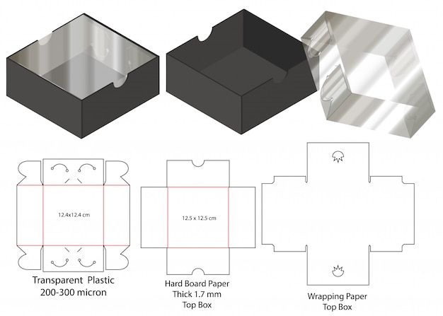 Download Box packaging die cut template design. 3d mock-up Vector ...