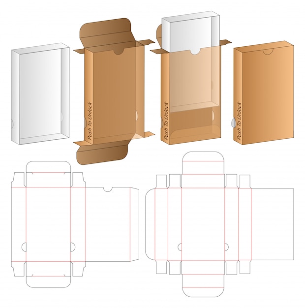 Download Box packaging die cut template design. 3d mock-up ...