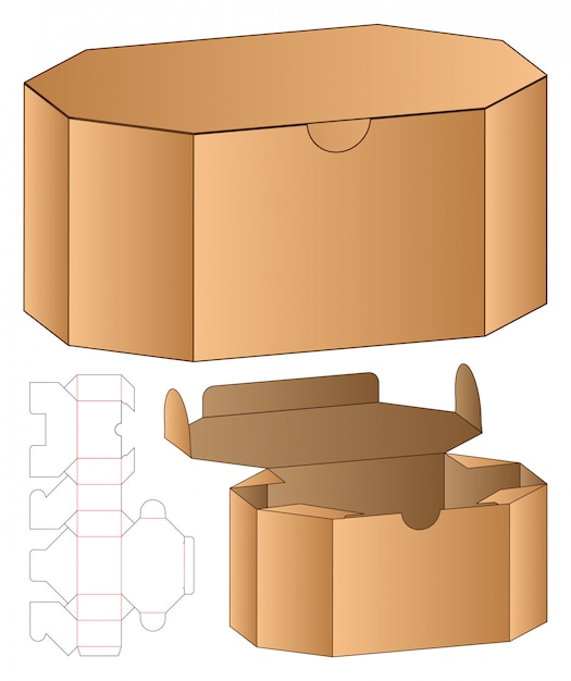 Download Box packaging die cut template design. 3d mock-up ...