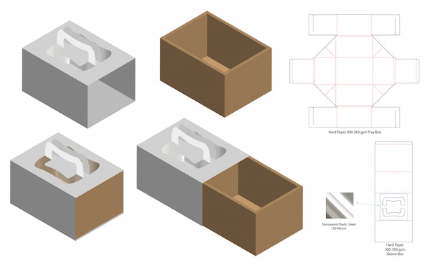 Download Box packaging die cut template design Vector | Premium ...