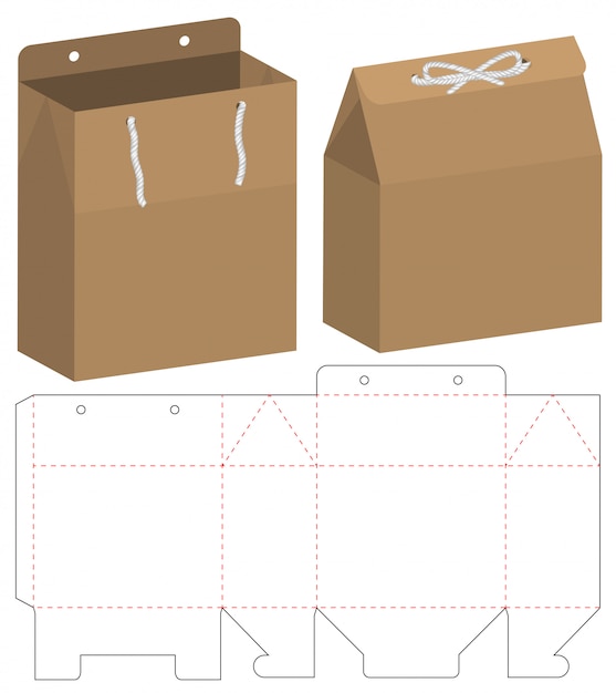 Download Box packaging die cut template design | Premium Vector