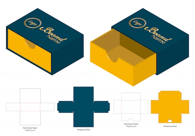 Download Premium Vector | Box packaging die cut template design