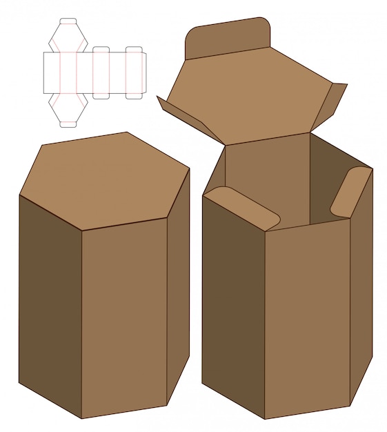 Download Premium Vector | Box packaging die cut template for print
