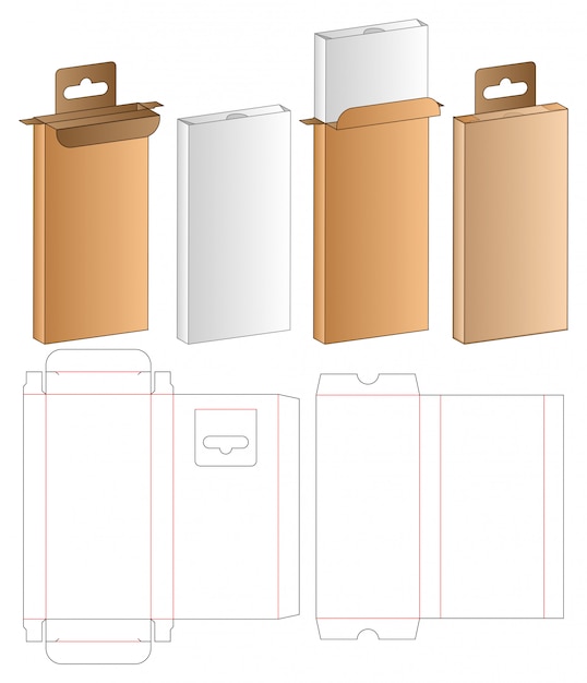 Download Box packaging die cut template Vector | Premium Download