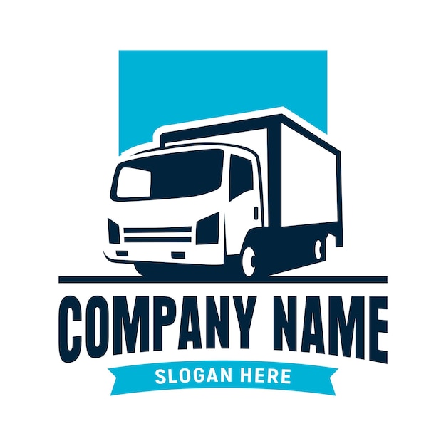 Premium Vector Box truck logo design template inspiration vector