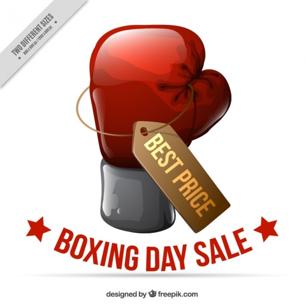 Boxing day background with boxing glove