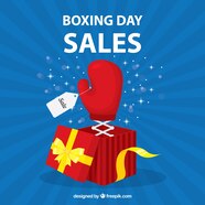 Free Vector Boxing Day Gift Box Background