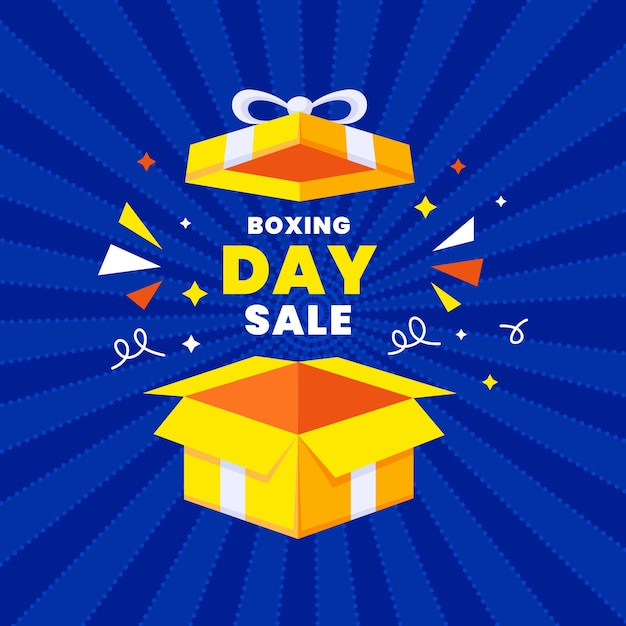 Premium Vector | Boxing day promo sale background for social media post