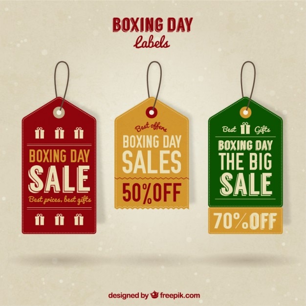 Boxing day sale tags pack