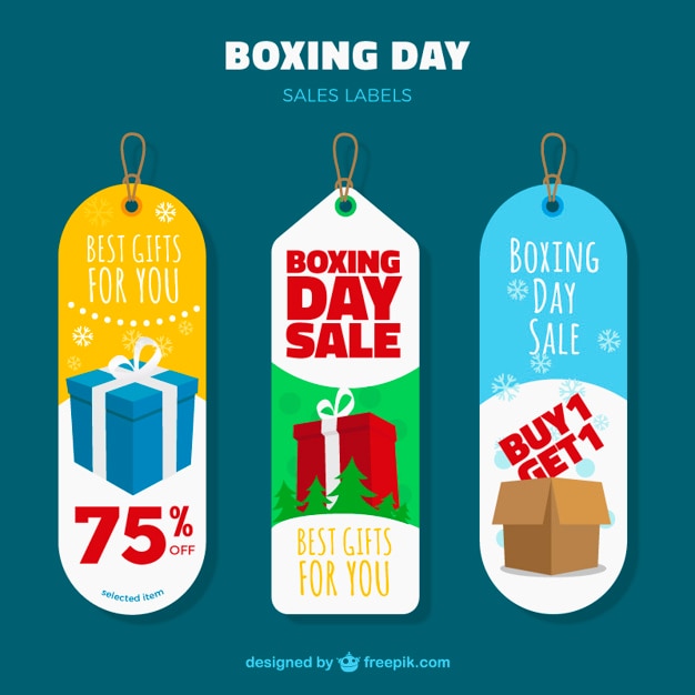 Boxing day tags pack