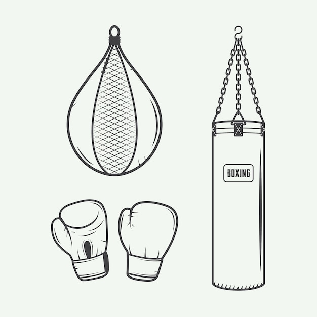 Premium Vector Boxing Design Elements 0123