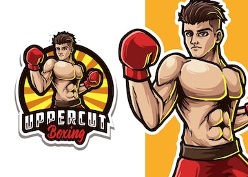 Premium Vector | Boxing mascot logo illustration