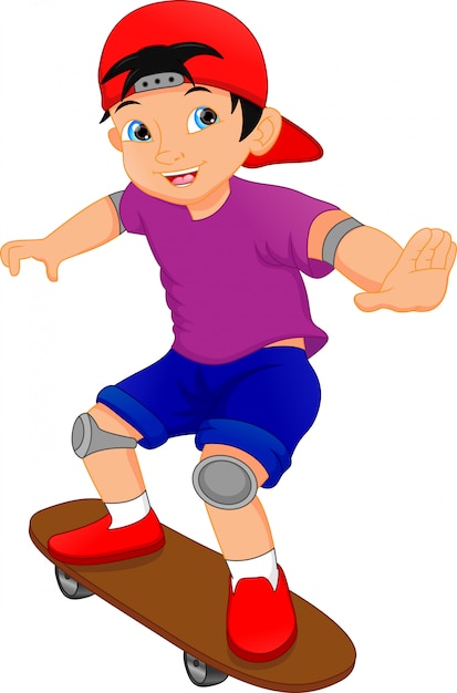 Cartoon Boy Images / Boy cartoon playing skateboard | Premium Vector