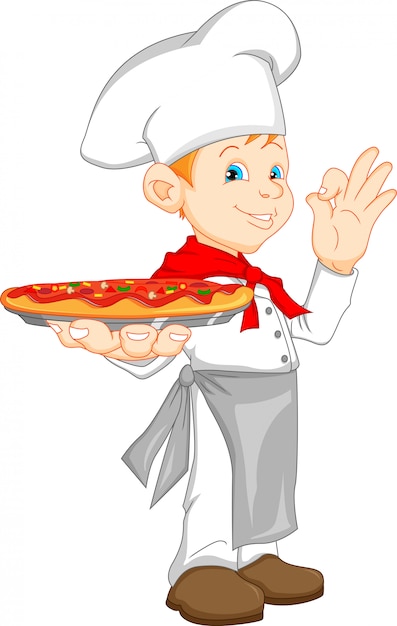 Download Free Boy Chef Cartoon Holding Pizza Premium Vector Use our free logo maker to create a logo and build your brand. Put your logo on business cards, promotional products, or your website for brand visibility.
