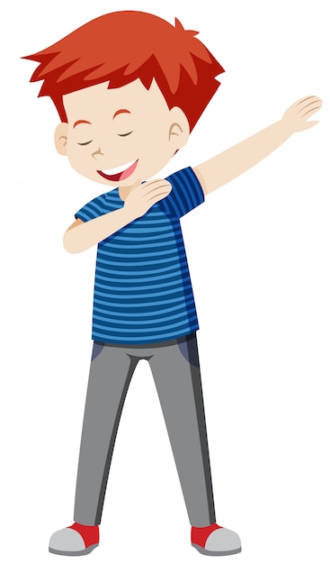 Download Boy dancing white background | Free Vector