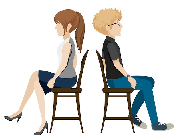 Anime Boy And Girl Sitting Together 5871