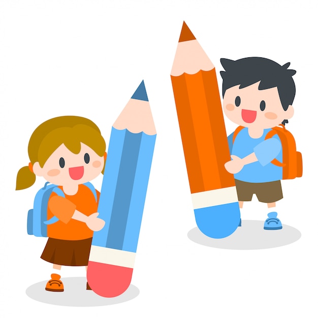 Boy and girl | Premium Vector