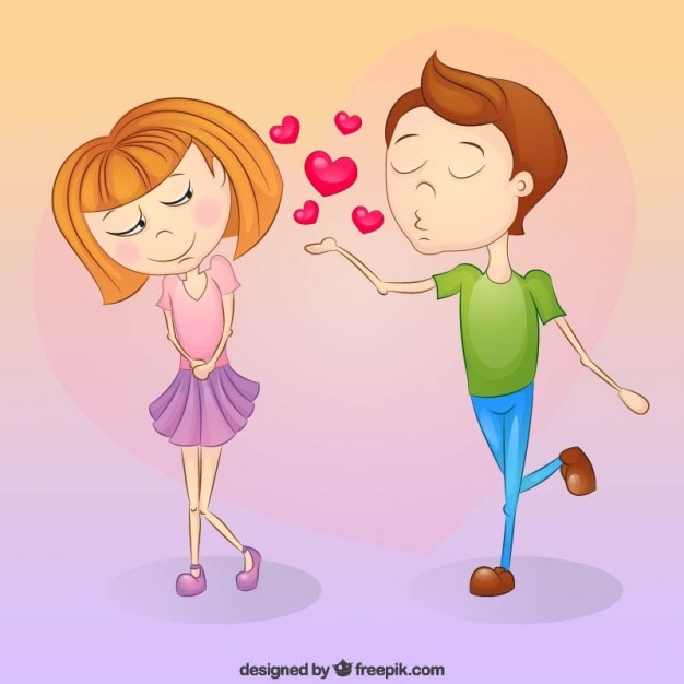Free Vector Boy In Love With His Girlfriend