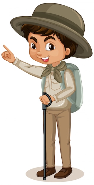 Free Vector | Boy with backpack