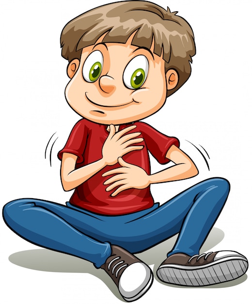 Premium Vector | A boy with a golden heart idiom