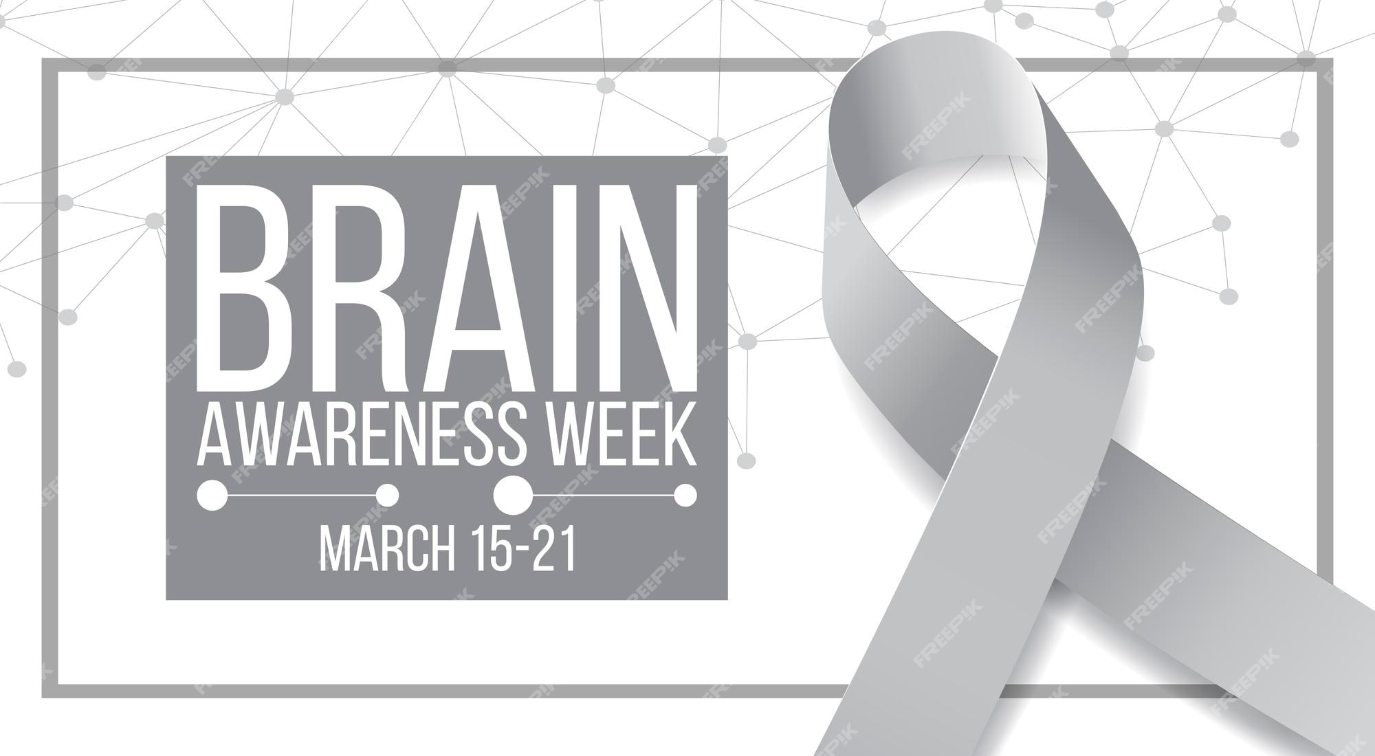 Premium Vector Brain awareness week concept. banner template with