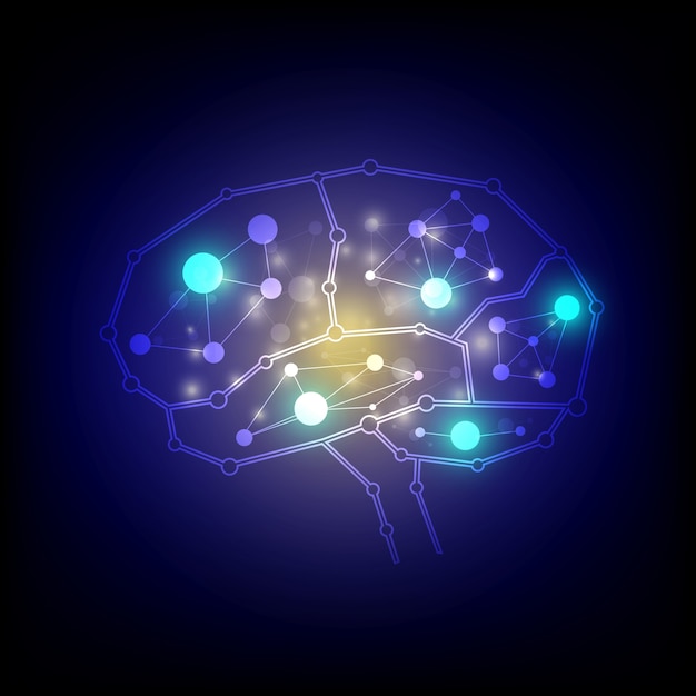 Premium Vector | Brain connections background