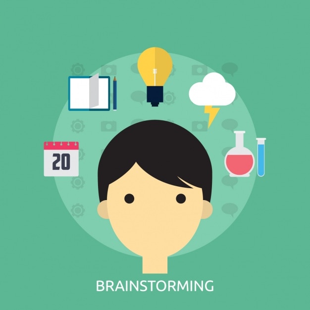 Brainstorming background design Free Vector