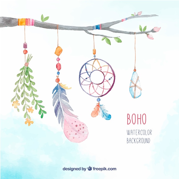 Download Free Branch Background With Decorative Boho Watercolor Elements Free Use our free logo maker to create a logo and build your brand. Put your logo on business cards, promotional products, or your website for brand visibility.