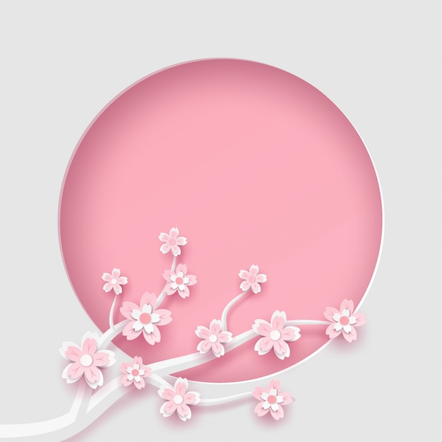Download Free Branch And Sakura Flower Frame Circle Template In Vector Paper Art Use our free logo maker to create a logo and build your brand. Put your logo on business cards, promotional products, or your website for brand visibility.