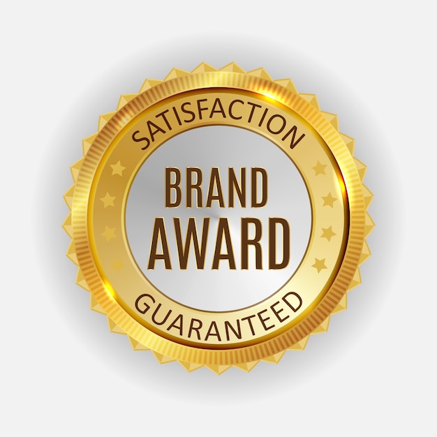 Premium Vector Brand Award Golden Label Sign