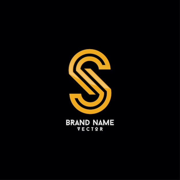 Brand logo template monogram s letter | Premium Vector