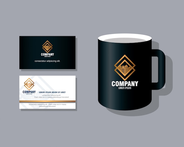 Download Premium Vector | Brand mockup corporate identity, business card and coffee cup