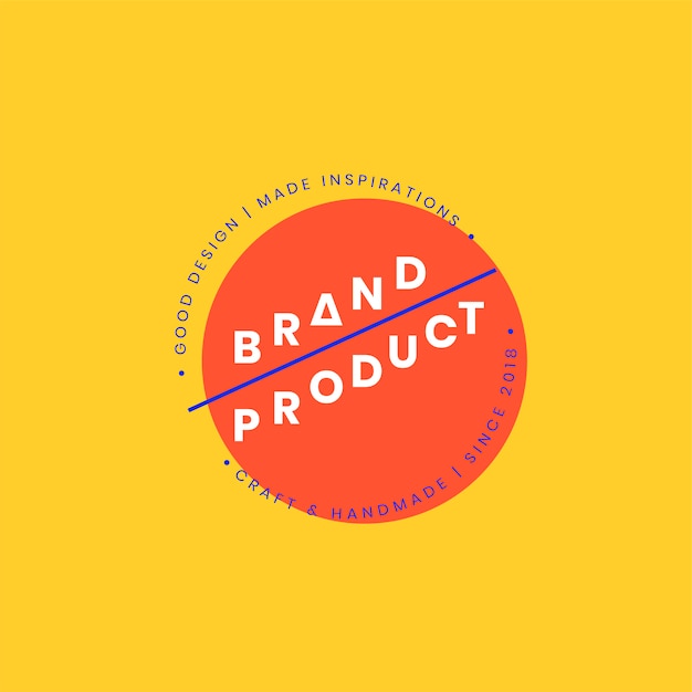 Download Free Brand Product Logo Badge Design Free Vector Use our free logo maker to create a logo and build your brand. Put your logo on business cards, promotional products, or your website for brand visibility.