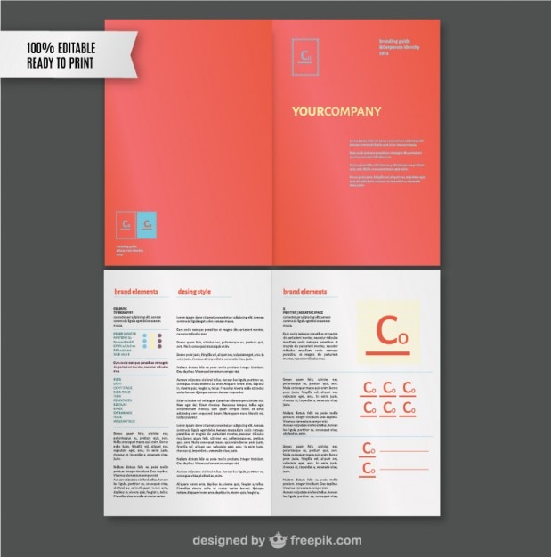 Logo Brand Identity Guidelines Mockup 16 Page Template